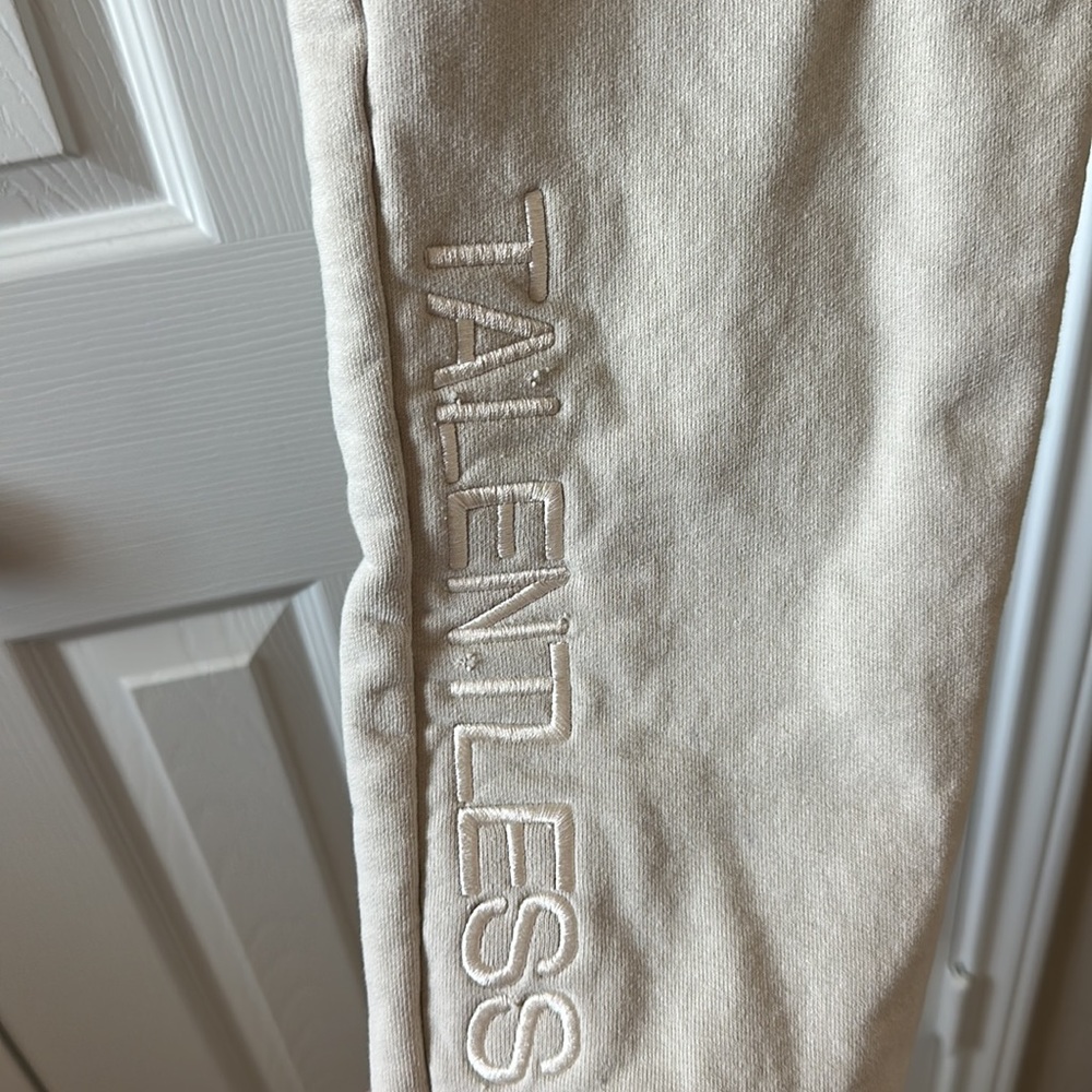 Talentless Heavyweight Embroidered Sweatpants- Bone - Picture 3 of 7